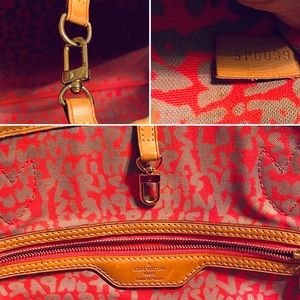 LOUIS VUITTON Monogram Graffiti Neverfull GM Orange 1282332